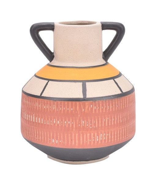 ORIGEN Home Decor - Jarrón Decorativo  Decoracion | Jarrones Y Portavelas Marrón - 15x13x13 cm