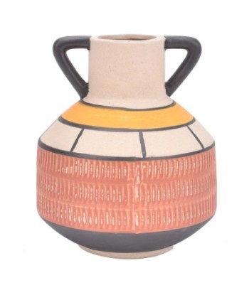 ORIGEN Home Decor - Jarrón Decorativo  Decoracion | Jarrones Y Portavelas Marrón - 15x13x13 cm