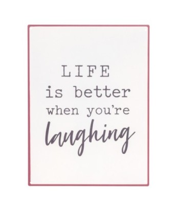 ORIGEN Home Decor - Placa pared life  Adorno Pared | Placas Metal Blanco - 33x0x25 cm