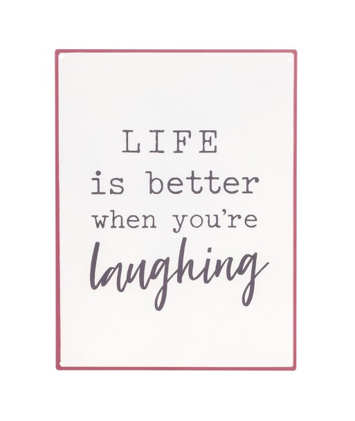 ORIGEN Home Decor - Placa pared life  Adorno Pared | Placas Metal Blanco - 33x0x25 cm