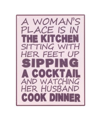ORIGEN Home Decor - Adorno Pared Woman's  Adorno Pared | Placas Metal Rojo - 33x0x25 cm