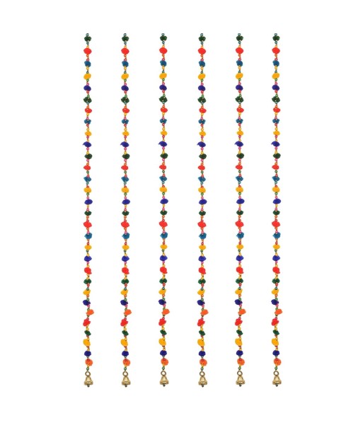 ORIGEN Home Decor - Colgante pom-pom Pack 6 Unidades Decoracion | Colgantes Multicolor - 100x2x2 cm