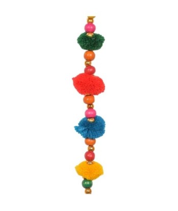 ORIGEN Home Decor - Colgante pom-pom Pack 6 Unidades Decoracion | Colgantes Multicolor - 100x2x2 cm