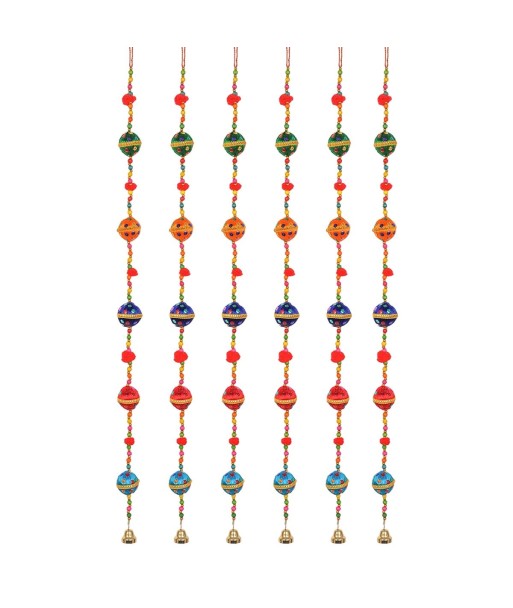 ORIGEN Home Decor - Colgante bolas Pack 6 Unidades Decoracion | Colgantes Multicolor - 90x4x4 cm