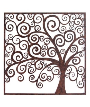 ORIGEN Home Decor - Adorno Pared Ábol  Adorno Pared | Apliques Metal Marrón - 70x1x70 cm