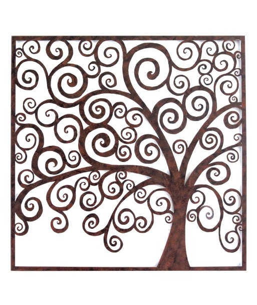 ORIGEN Home Decor - Adorno Pared Ábol  Adorno Pared | Apliques Metal Marrón - 70x1x70 cm