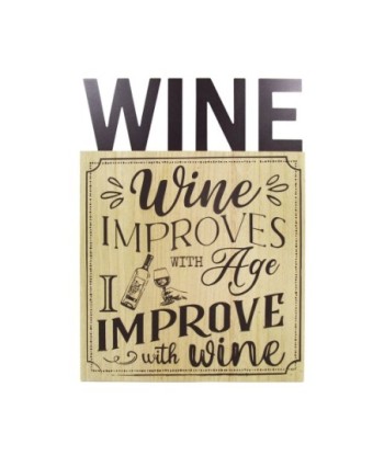 ORIGEN Home Decor - Adorno pared vino  Adorno Pared | Placas De Madera Marrón - 40x0x30 cm