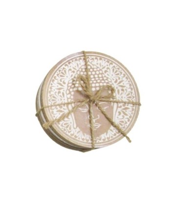 ORIGEN Home Decor - Posavasos Buda Pack 4 Unidades Cocina | Salvamanteles Marrón - 0x10x10 cm
