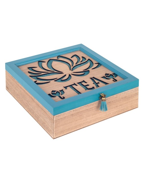 ORIGEN Home Decor - Organizador Té Tea  Cocina | Te Azul - 8x24x24 cm