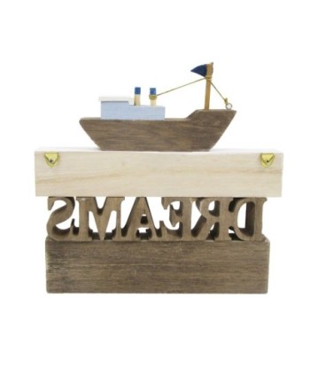 ORIGEN Home Decor - Adorno pared dreams  Adorno Pared | Placas De Madera Azul - 21x2x20 cm