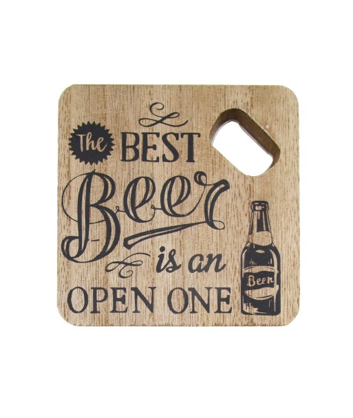 ORIGEN Home Decor - Abridor botellas beer  Cocina | Abrebotellas Marrón - 1x10x10 cm