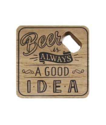 ORIGEN Home Decor - Abridor botellas beer  Cocina | Abrebotellas Marrón - 1x10x10 cm