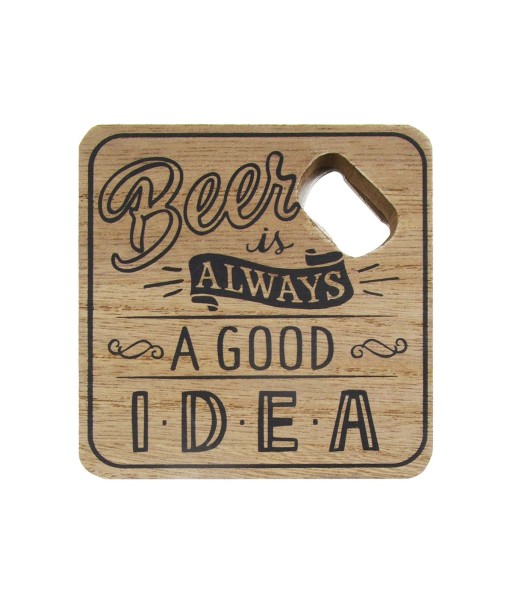 ORIGEN Home Decor - Abridor botellas beer  Cocina | Abrebotellas Marrón - 1x10x10 cm