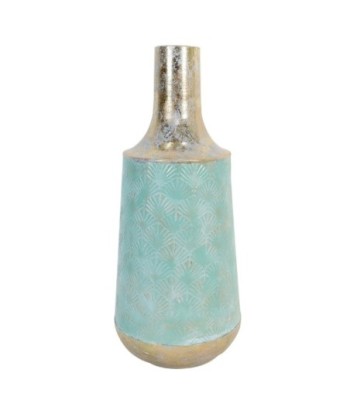 ORIGEN Home Decor - Jarrón Decorativo  Decoracion | Jarrones Y Portavelas Azul - 36x14x14 cm