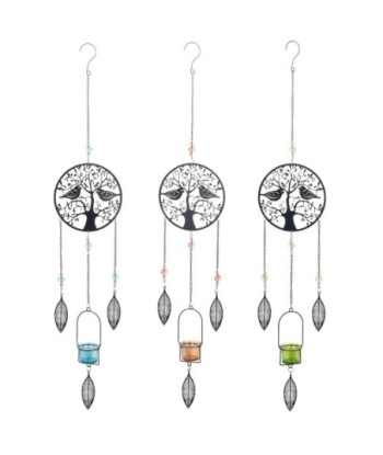 ORIGEN Home Decor - Colgante Pájaros Pack 3 Unidades Decoracion | Colgantes Metal Negro - 95x6x18 cm