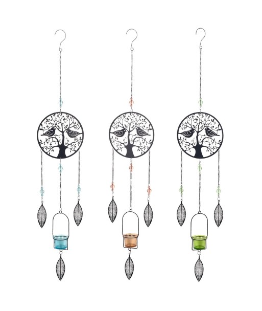 ORIGEN Home Decor - Colgante Pájaros Pack 3 Unidades Decoracion | Colgantes Metal Negro - 95x6x18 cm