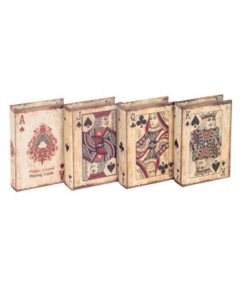 By SIGRIS Caja Para Libros De Tela Incluye 4 Unidades Regalo Juegos Colección Vintage Signes Grimalt Decor And