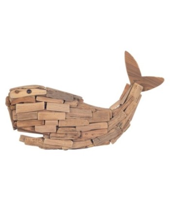 Adorno de Pared Ballena Pequeña en Madera para Decoración de Interiores, Accesorio Original y Moderno para el