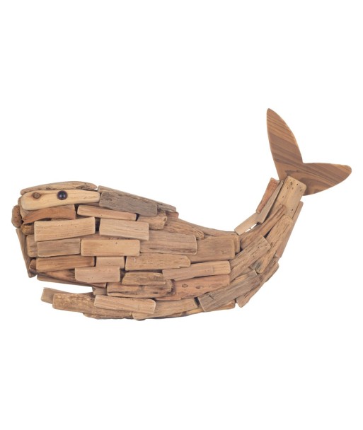 Adorno de Pared Ballena Pequeña en Madera para Decoración de Interiores, Accesorio Original y Moderno para el