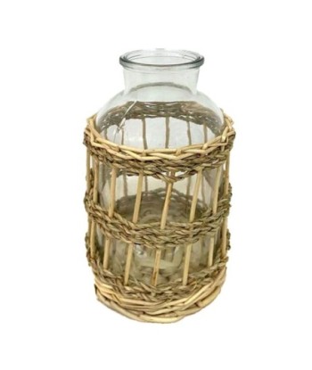ORIGEN Home Decor - Botellero  Decoracion | Jarrones Y Portavelas Marrón - 21x12x12 cm