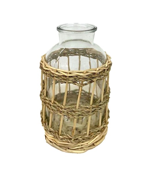 ORIGEN Home Decor - Botellero  Decoracion | Jarrones Y Portavelas Marrón - 21x12x12 cm
