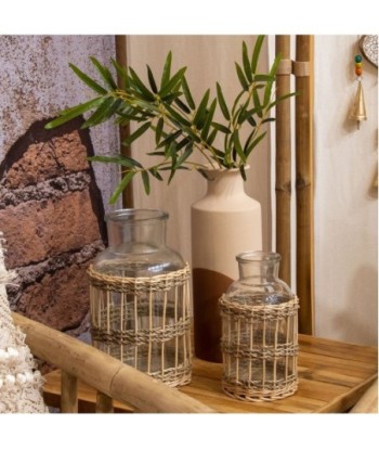 ORIGEN Home Decor - Botellero  Decoracion | Jarrones Y Portavelas Marrón - 21x12x12 cm