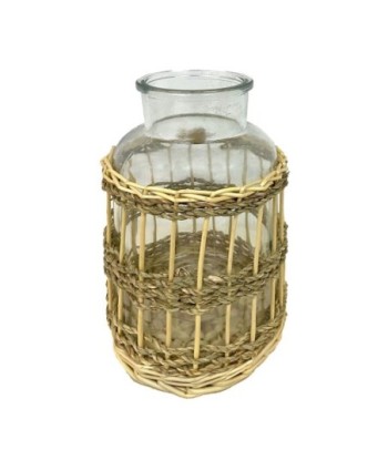 ORIGEN Home Decor - Botellero  Decoracion | Jarrones Y Portavelas Marrón - 27x15x15 cm