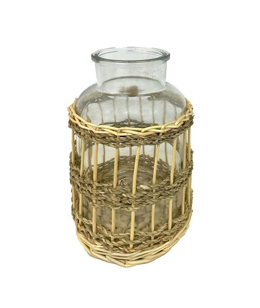 ORIGEN Home Decor - Botellero  Decoracion | Jarrones Y Portavelas Marrón - 27x15x15 cm