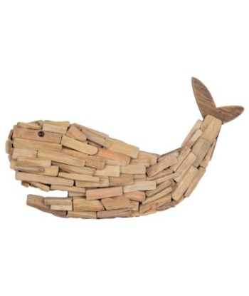 Adorno de Pared Ballena Grande en Madera para Decoración del Hogar, Estilo Náutico y Moderno, Regalo Original