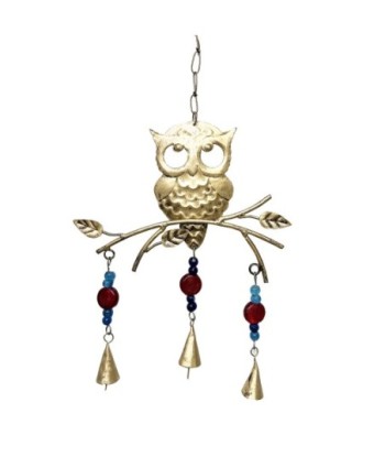 ORIGEN Home Decor - Colgante búho  Decoracion | Colgantes Metal Dorado - 42x2x25 cm