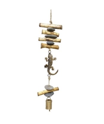 ORIGEN Home Decor - Colgante Lagarto  Decoracion | Colgantes Metal Dorado - 48x8x10 cm