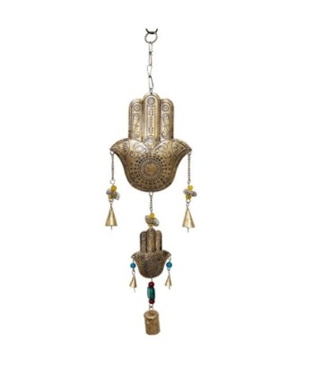 ORIGEN Home Decor - Colgante mano fátima  Decoracion | Colgantes Metal Dorado - 60x3x16 cm