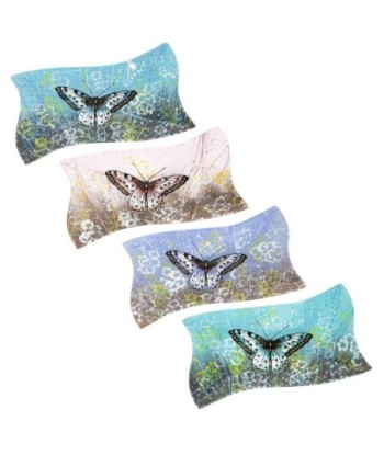 ORIGEN Home Decor - Plato mariposa Pack 4 Unidades Decoracion | Bandejas Multicolor - 4x22x41 cm