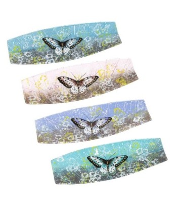 ORIGEN Home Decor - Plato mariposa Pack 4 Unidades Decoracion | Bandejas Multicolor - 4x15x44 cm