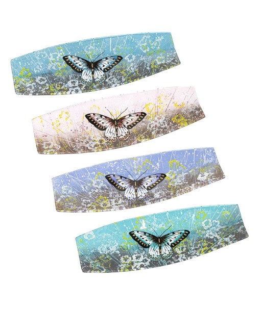 ORIGEN Home Decor - Plato mariposa Pack 4 Unidades Decoracion | Bandejas Multicolor - 4x15x44 cm