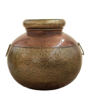 Jarrón Decorativo Étnico de Hojalata para Estilo Bohemio y Moderno, Ideal para Decoración de Interiores y Exteriores