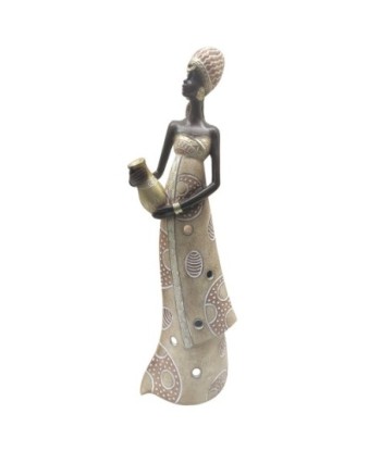 ORIGEN Home Decor - Figura Africana  Figuras | Africanas Y Elefantes Marrón - 32x7x10 cm