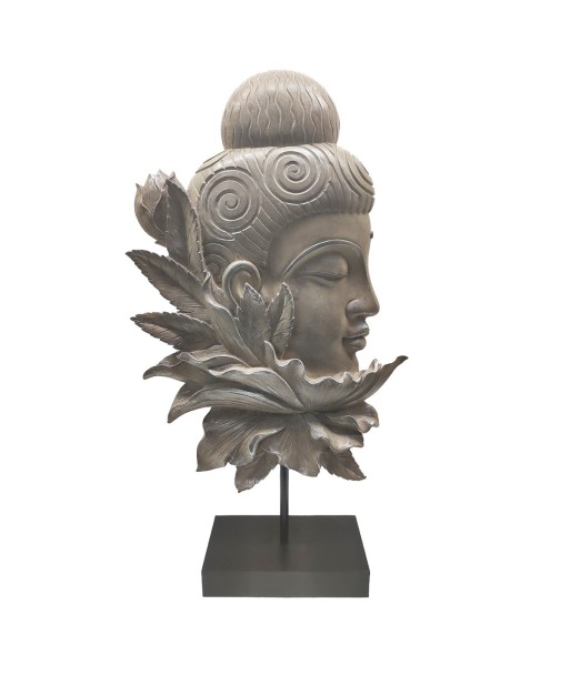 ORIGEN Home Decor - Figura Cabeza Buda  Figuras | Budas Gris - 42x8x23 cm