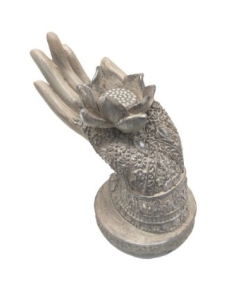 ORIGEN Home Decor - Adorno sobremesa mano  Figuras | Varios gris - 11x6x10 cm