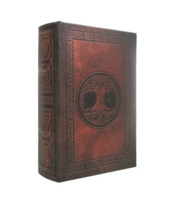 ORIGEN Home Decor - Caja Libro Árbol Vida  Decoracion | Cajas Libro Gris - 21x5x13 cm