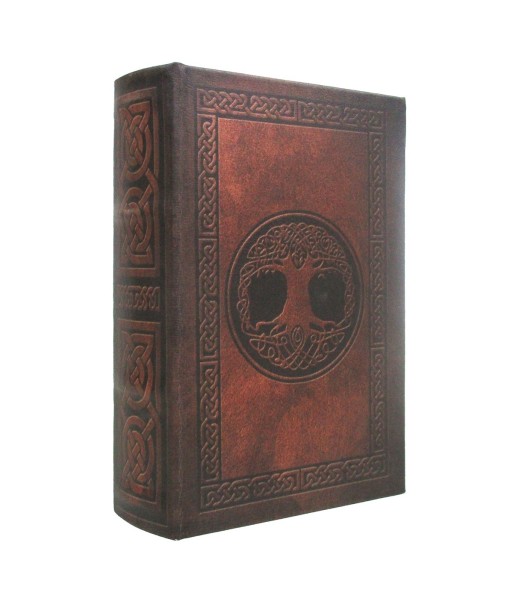 ORIGEN Home Decor - Caja Libro Árbol Vida  Decoracion | Cajas Libro Gris - 21x5x13 cm