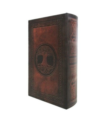 ORIGEN Home Decor - Caja Libro Árbol Vida  Decoracion | Cajas Libro Gris - 21x5x13 cm