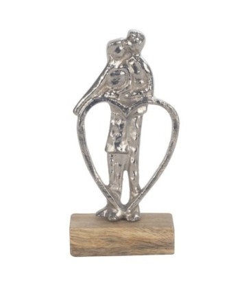 ORIGEN Home Decor - Figura pareja corazon  Figuras | Varios Plateado - 22x5x10 cm
