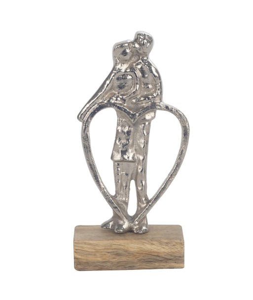 ORIGEN Home Decor - Figura pareja corazon  Figuras | Varios Plateado - 22x5x10 cm