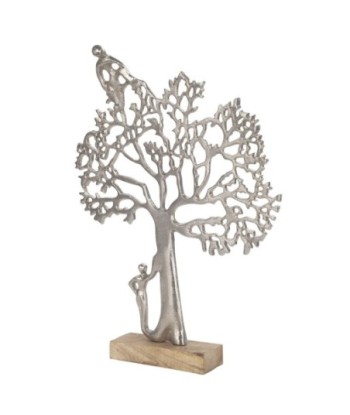 ORIGEN Home Decor - Adorno Sobremesa Árbol  Figuras | Varios Plateado - 44x6x33 cm
