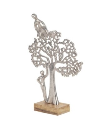 ORIGEN Home Decor - Adorno Sobremesa Árbol  Figuras | Varios Plateado - 32x6x21 cm