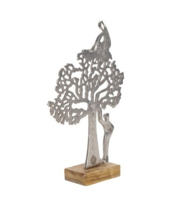 ORIGEN Home Decor - Adorno Sobremesa Árbol  Figuras | Varios Plateado - 32x6x21 cm