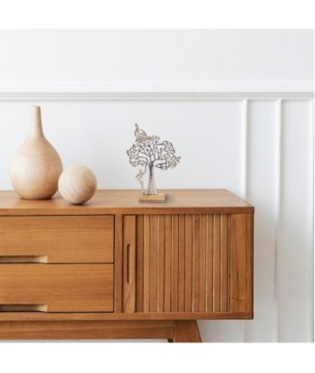 ORIGEN Home Decor - Adorno Sobremesa Árbol  Figuras | Varios Plateado - 32x6x21 cm
