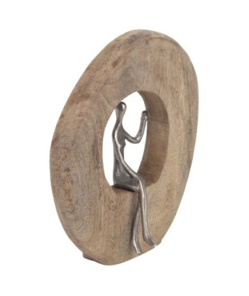 ORIGEN Home Decor - Adorno Señora en tronco  Figuras | Varios Marrón - 25x6x24 cm