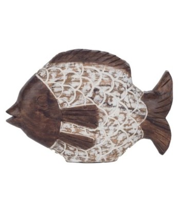 ORIGEN Home Decor - Adorno pez  Figuras | Marinero Marrón - 23x6x33 cm